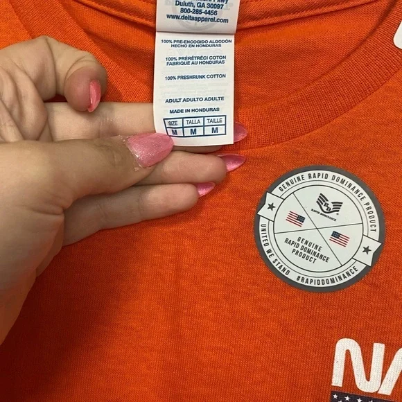 NASA orange t shirt - Picture 3 of 3
